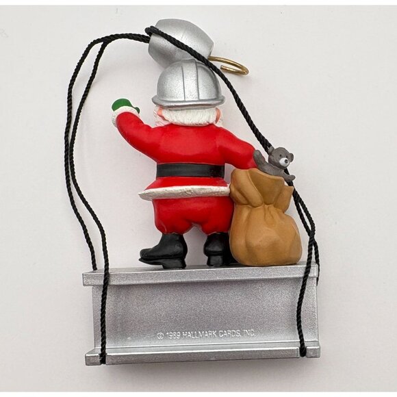 Hallmark Keepsake Santa Claus Construction Christmas Ornament Hard Hat Tool Bag - Picture 3 of 6
